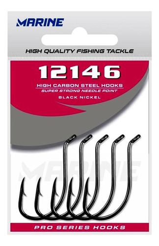 Anzol De Pesca Marine Sports 12146 Black Nickel 06 - 50 Un