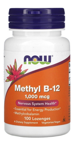 Metil B-12 1000 mcg 100 Comprimidos - Now Foods