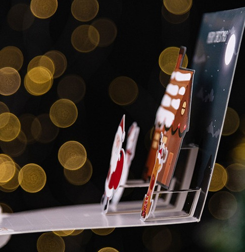 Imagem 6 de 10 de 6pcs Cartão De Natal 3d Pop Up Cartões Envelopes+adesivos