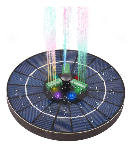 Bomba De Fuente Solar Batería Colorida Para Fuente De Estanq