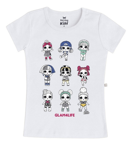 Kit 2 Blusas Estampadas Infantil Menina Lol Hering Kids - 12