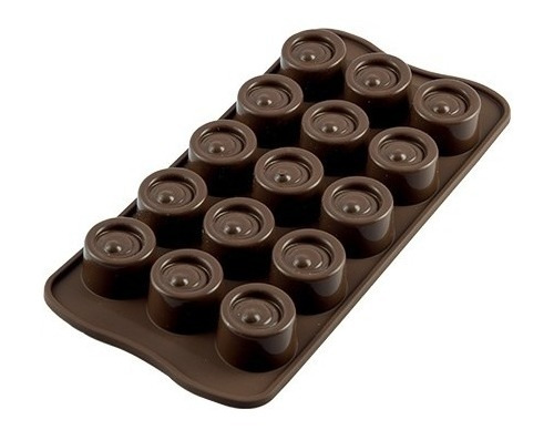 Molde Para Bombones Easychoc Vertigo Scg04 Silikomart Color Marrón