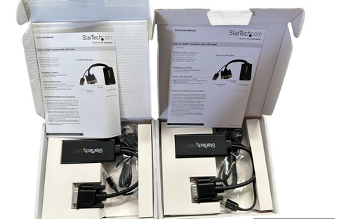 Kit 2 Cables Vga To Hdmi Convertidor Con Usb Power (Reacondicionado)