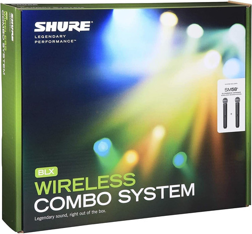 Shure Blx288/sm58 Micrófono Inalámbrico Doble Negro Negro