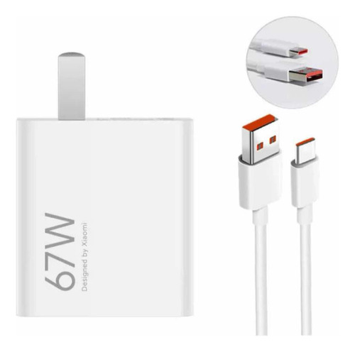 Cargador Xiaomi 67w Usb  Carga Rápida 3.0 Inteligente