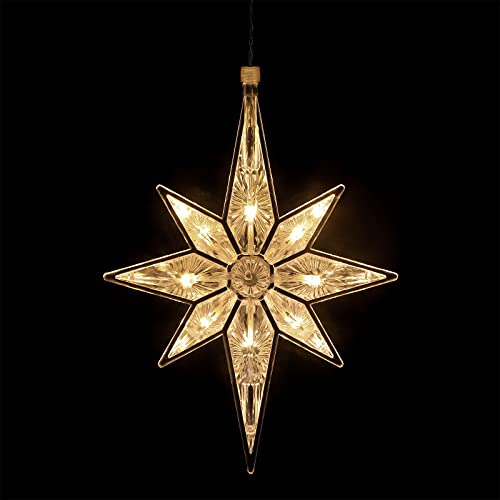 Estrella De Navidad De Belén De 10.8 Pulgadas Con Luces Led