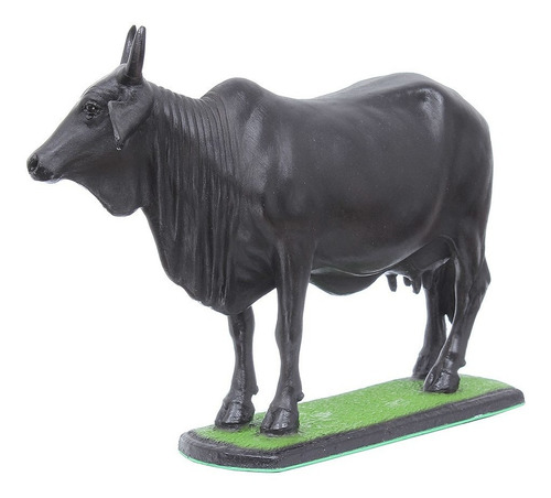 Escultura Vaca Leiteira Preta Em Resina Home Western Decor 2