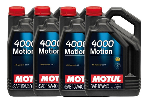 Aceite Motor Auto Motul 4000 15w40 Mineral Caja 20l