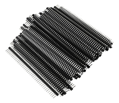 100 Piezas Tira De 40 Pines Macho Recto Cuadrados Pcb 2.54mm