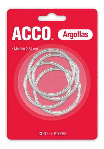 Argollas Metalicas Acco P1109 1\  Bl/5