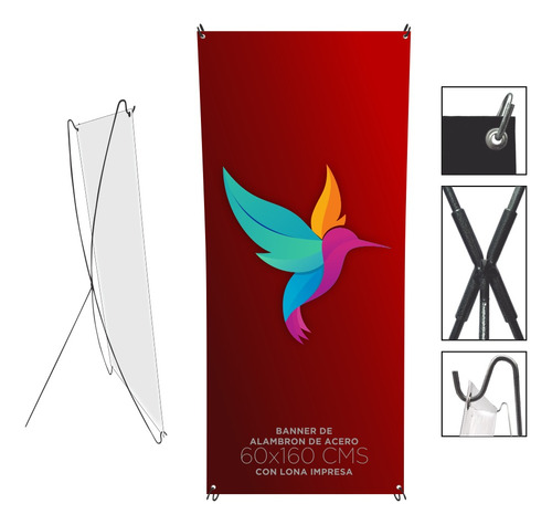 Banner Acero Con Lona Impresa 60x160