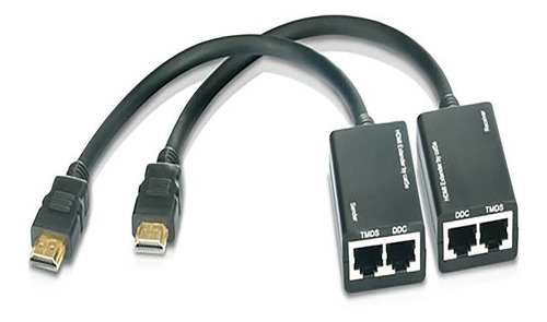 Extensor Hdmi Por Cable Utp Hasta 30m 1080p Full Hd 