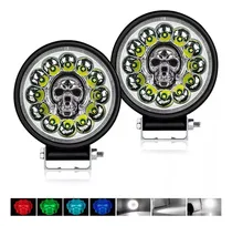 Comprar Par Potentes Faros Auxiliares Redondos De 12leds Con Estrobo