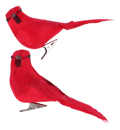 Espuma Artificial Roja Hecha A Mano Con Forma De Pájaro, 10