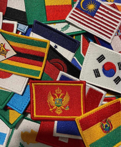 Banderas Bordadas Paises Del Mundo. 7x5,5cm