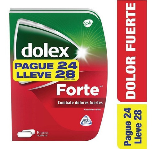 Dolex Forte Nf 500mg Oferta Pague 24 Lleve 28 Tabletas