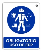 Comprar Señalamiento Uso Obligatorio De Epp Letrero 40x50