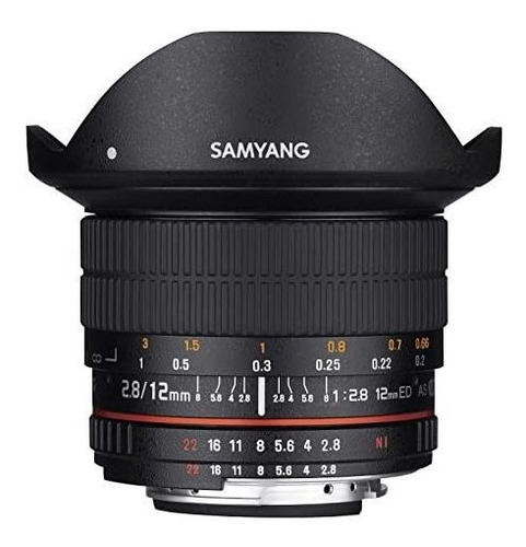 Lente Samyang 12mm F2.8 Para Canon Eos Ef Dslr -negro Color Negro