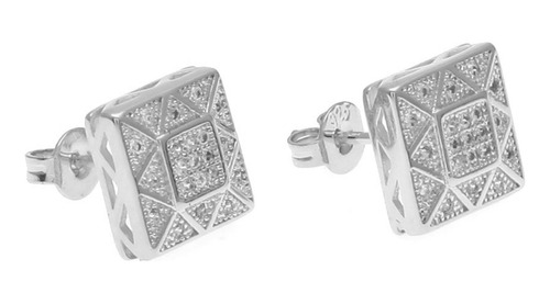 Pendiente M, Nuevo Broche Cuadrado De Cristal Con Diamantes