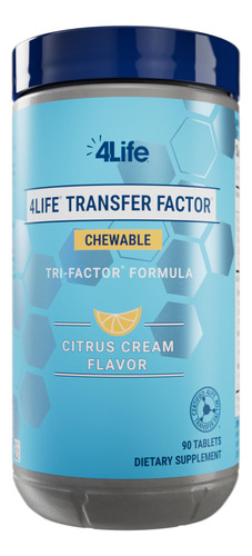 Suplemento 4life Transfer Factor Mastigável Tri-factor 90 Ta