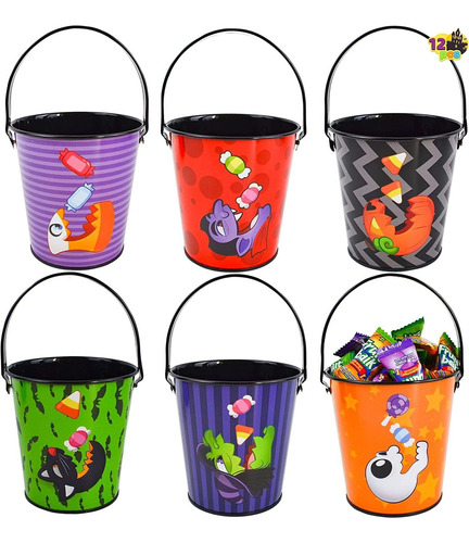 12 Cubos De Caramelos De Halloween, Soporte De Cuenco D...