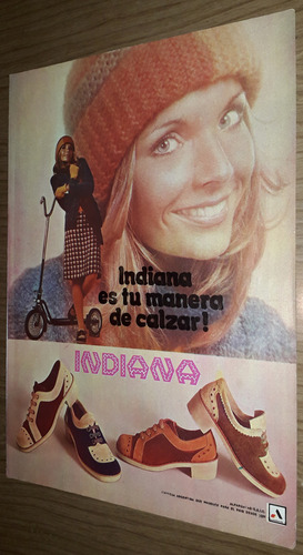 P317 Clipping Publicidad Zapatos Para Damas Indiana Año 1974 (Usado)