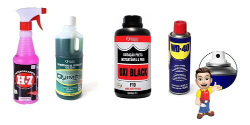 Kit Oxidação Negra A Frio (quimox / Oxiblack /wd40/h7)