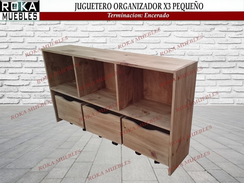 Imagen 1 de 5 de Juguetero Organizador Biblioteca Estante Cubox3 Peq Encerado