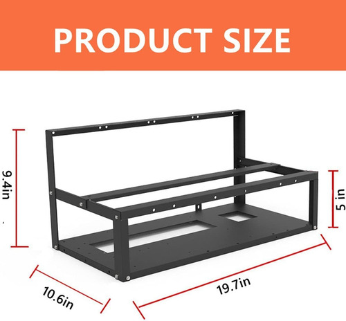 8gpu Mining Rig Frame, Steel Open Air Mining Mining Com...