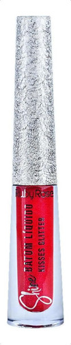 Ruby Rose Shine Kisses Glitter 359 - Batom Líquido 2,1ml Acabamento Matte Cor Vermelho