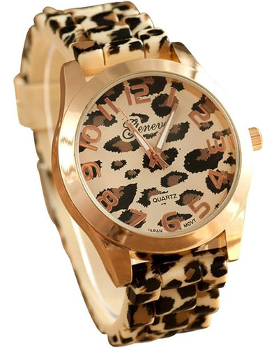 Fanmis Relojes Unisex De Gel De Silicona De Leopardo De