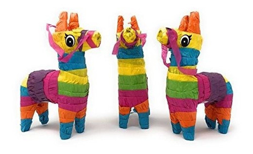 Paquete De 3 Mini Piñatas De Burro, Decoraciones De Fiesta D