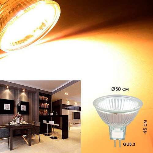 Imagem 4 de 8 de Kit 5 Lâmpadas Dicróica Halógena 36º 50w 12v Gu5.3