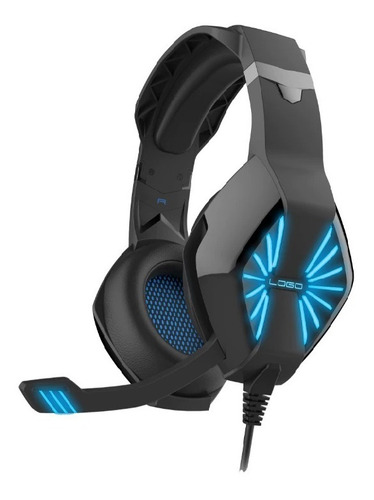 Auricular Gamer A1 C/ Luz Led Y Micrófono Color Azul Color de la luz Azul