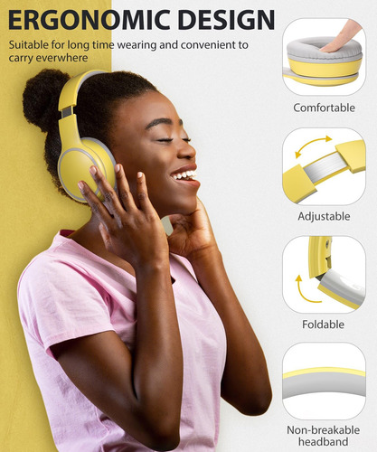Rockpapa E9 Auriculares Bluetooth Over Ear Para Niños Niño N