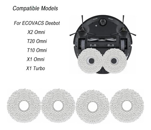 Almohadilla De Trapeador Para Ecovacs Deebot X2 Omni/ T20 Om