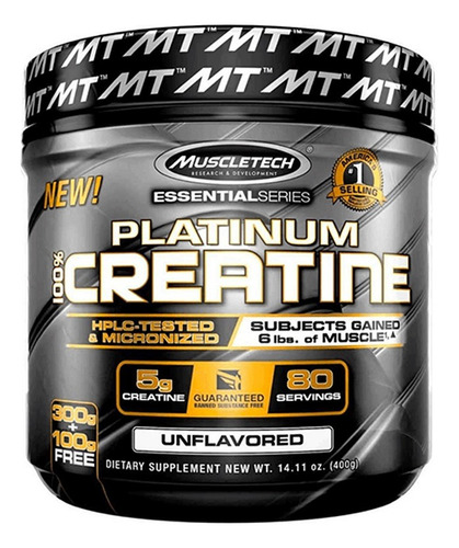 Creatina Platinum Muscletech 400gr 80serv