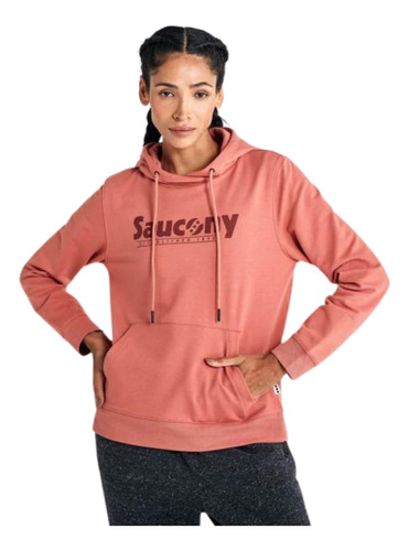 Buzo Saucony Hoody Rested Mujer Deportivo Con Capucha