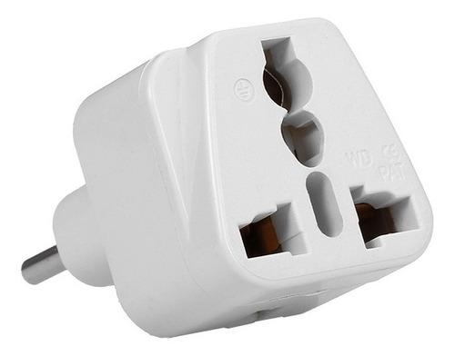 Adaptador Enchufe Universal 2 Pata Chileno Redonda Plana 