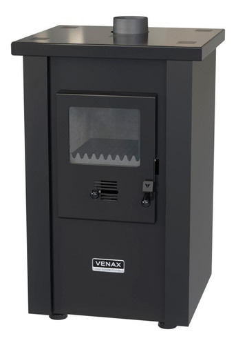 Calefator A Lenha Vulcano Dupla Combustão Preto Fosco 24505