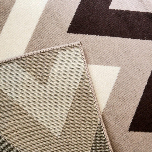 Imagen 5 de 7 de Alfombra Carpeta 150x200 Zig Zag Nordica Escandinava Tierra