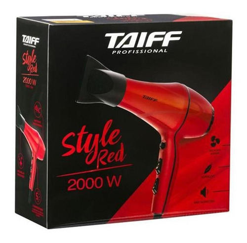 Taiff Secador Profissional Style Red Vermelho 2000w - 110v