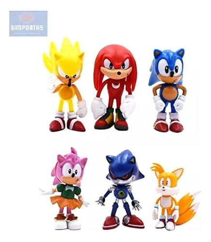 Figuras Sonic Set 6 Figuras De Acción Calidad