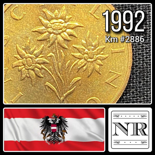 Austria - 1 Schillings - Año 1992 - Km #2886 - Edelweiss
