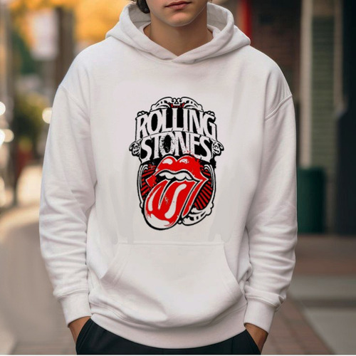 Buzo Canguro Frisa Premium Sublimado Rock Clasico