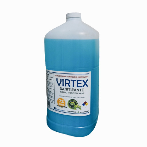 Sanitizante De Larga Duración Virtex, Uso Directo, 4l