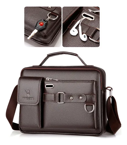' Maleta Tiracolo De Couro Masculina