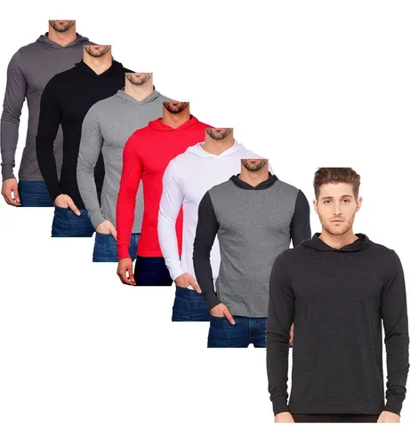 Blusa manga longa store com capuz masculina