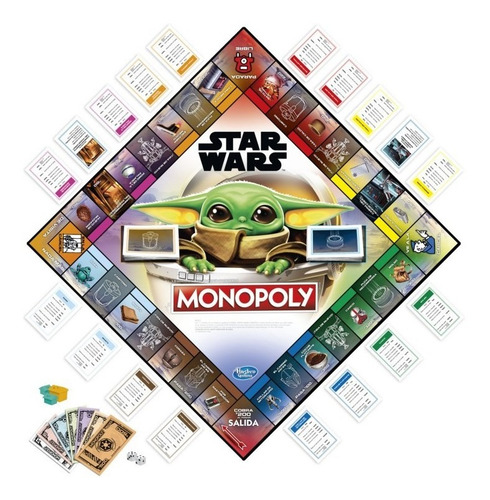 Imagen 4 de 7 de Juego De Mesa Monopoly Star Wars Mandalorian The Child