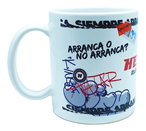 Taza De Ceramica Bujias Hescher Modelo Graffiti